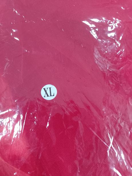 Dámska červená asymetrická tylová sukňa, xl, xl