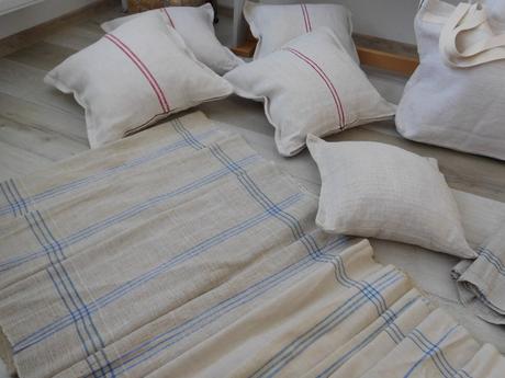 Vankúše +tašky+plátno tkané výrobky-nové.,