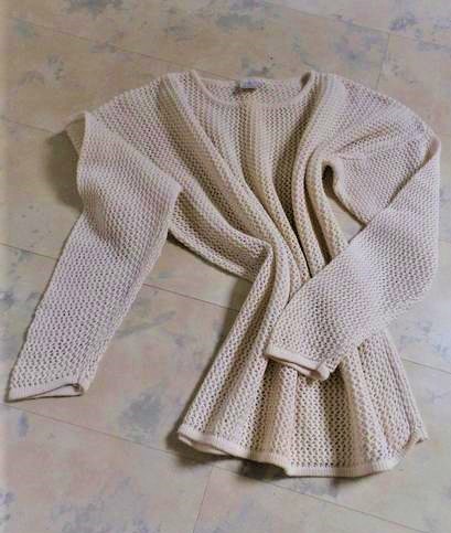 Bavlnené dierkované triko na pláž oversize l/xl, l