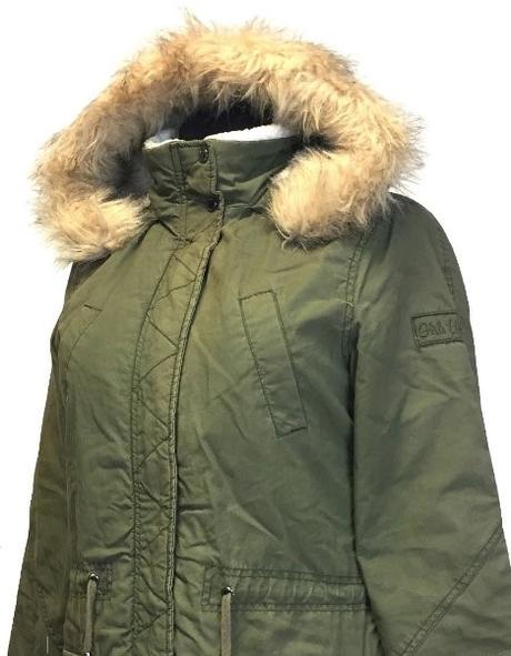 Olivovo zelená bunda s kapucňou, xs