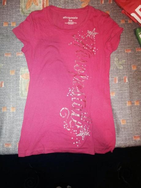 Ružové tričko, aeropostale,s