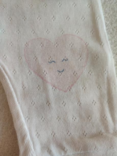 Dierkované nohavice kitikate so srdiečkami, 68