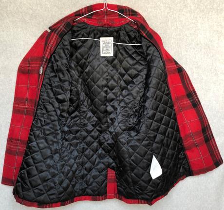 Károvaný zateplený vlnený peacoat, esprit,xs