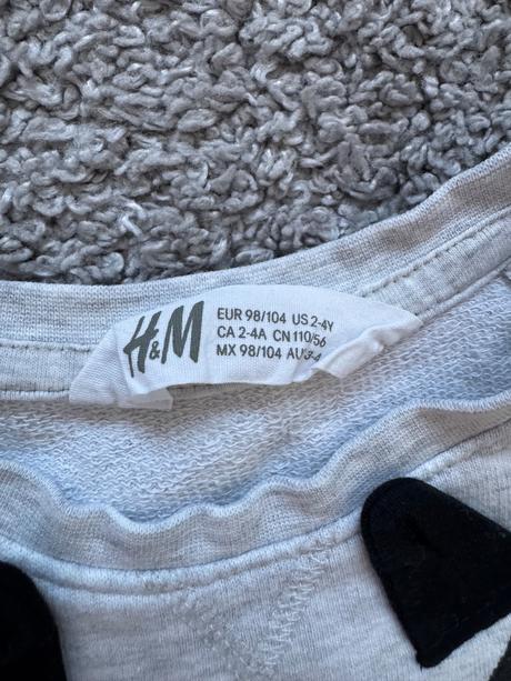 Mikina predĺžená h&m 98/104, h&m,98