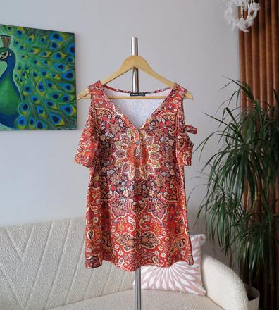 Boho tunika noracora s odhalenými ramenami, s