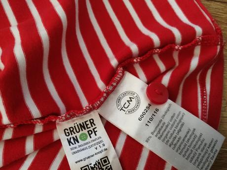 Šaty červené pasikavé 110 /116, tcm,110