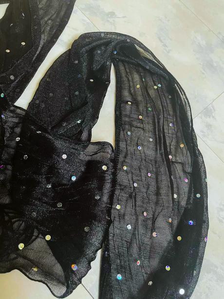 Šatka okolo krku s flitrami, l