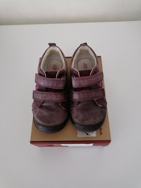 Prechodne kožene topanky fialove, d.d.step,29