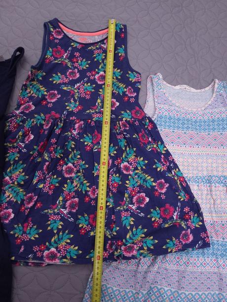 3 ks letne saty (cena spolu) 122/128, h&m,122