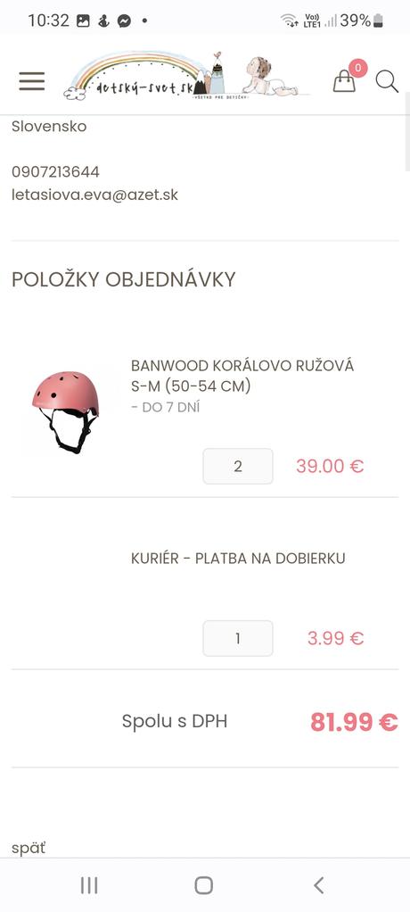 Banwood prilba 50 -54cm, s