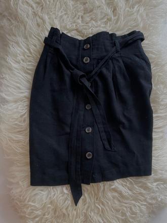 Ľanová sukňa h&m, h&m,m