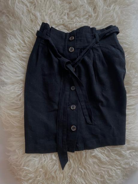 Ľanová sukňa h&m, h&m,m