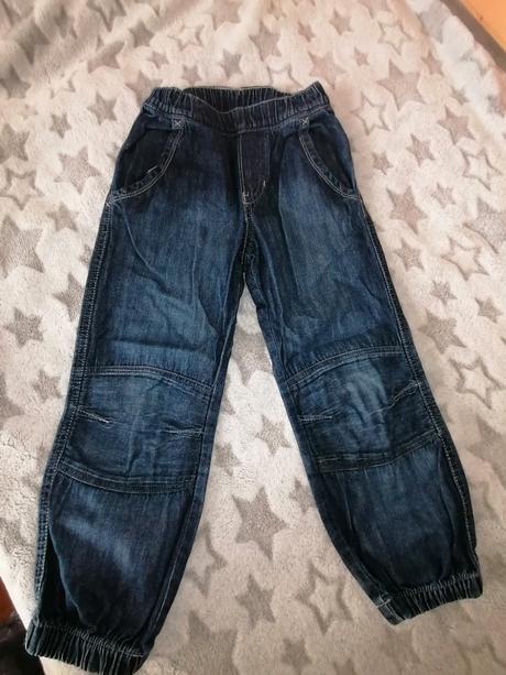 Tenšie rifle na gumu, h&m,116