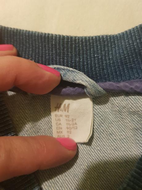 H&m riflová bomber bunda, h&m,92