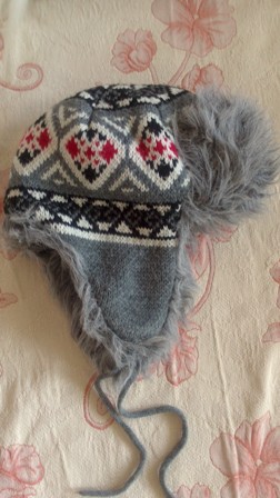 Ušatá pletená čiapka s kožušinovým vnútrom gate, 116