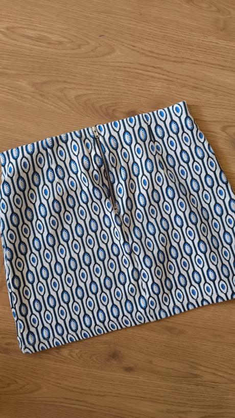 Modrá / biela sukňa 38, h&m,m