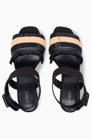 Kožené sandále so strapcami, next,40 / 41