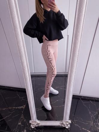 Bledoružové legíny, pretty girl,s