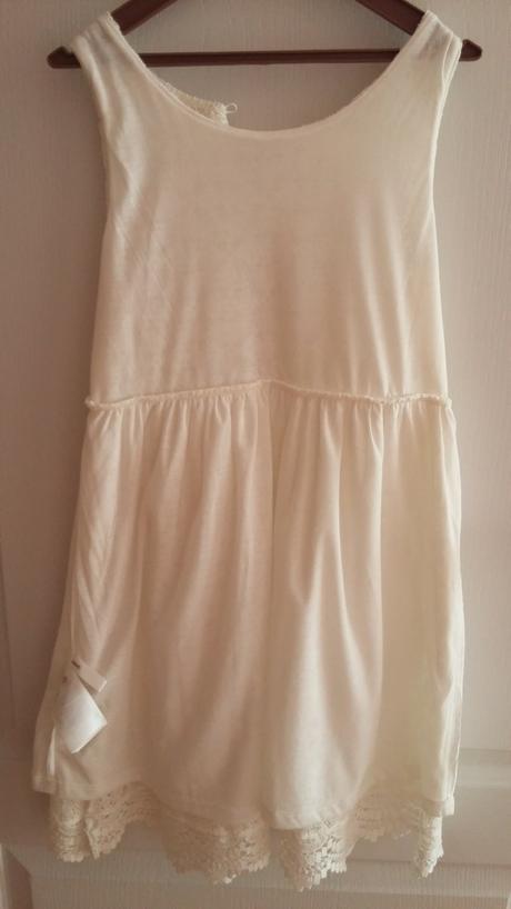 Biele šaty, h&m,122