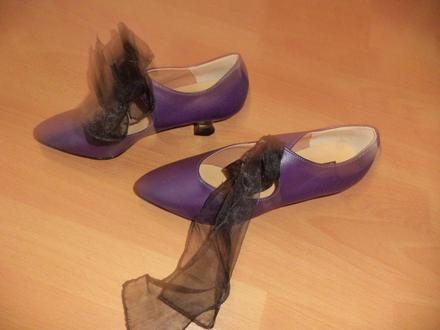 Damske fialove kotnikove topanky, 37