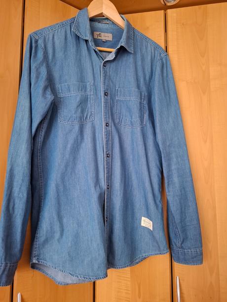 Pánska riflová košeľa zn.reserved veļ.s, reserved,s