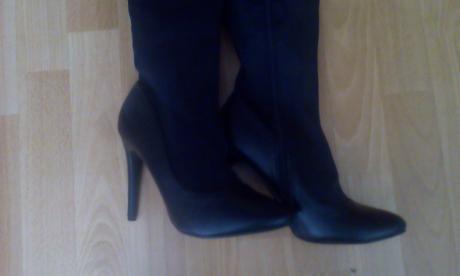 Čierne vysoké čižmy 38, 38