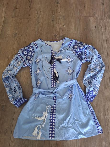 Modre saty boho style,