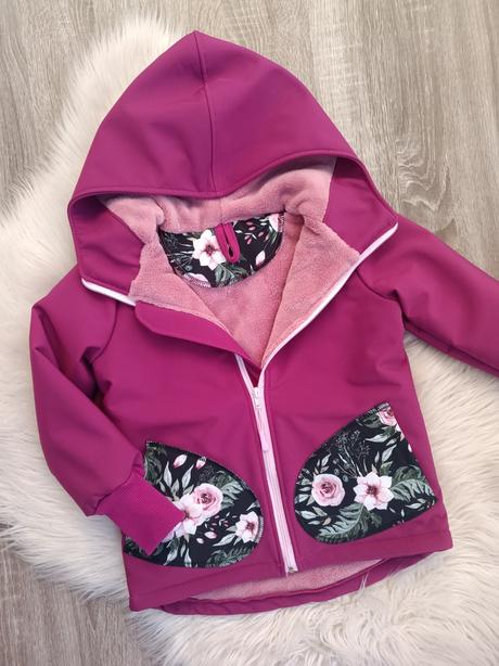 Zateplená softshellova bunda, 86 - 128