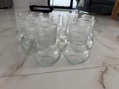 Sklené vázy 6 kusov,