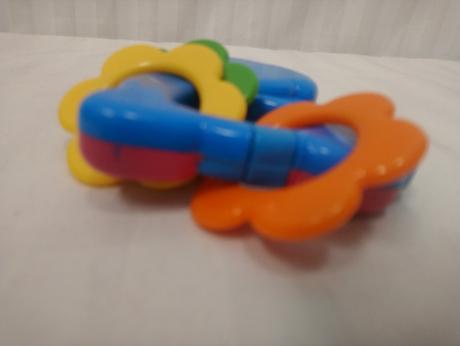 Plastová hrkálka medvedík, 13 cm, 