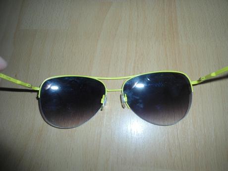 Zlto-zelene slnecne okuliare / pilotky, 