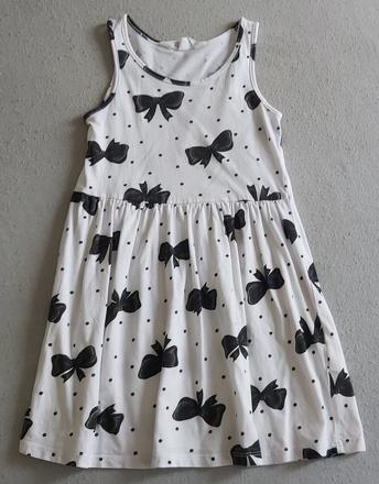 Šaty čierne mašle h&m 110/116, h&m,110