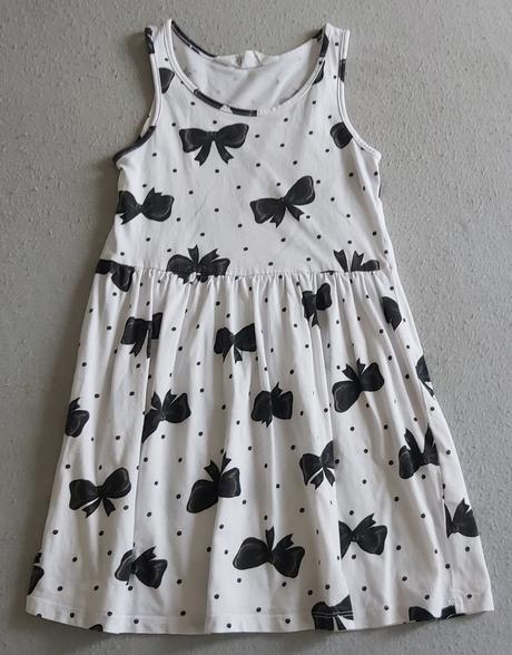 Šaty čierne mašle h&m 110/116, h&m,110