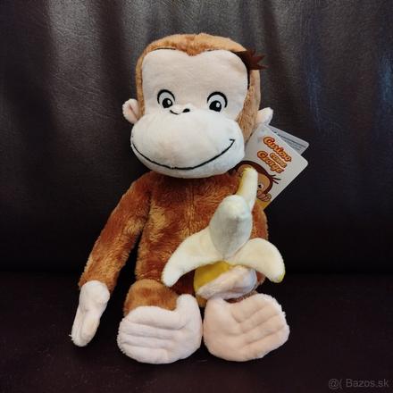 Zvedavá opička george s banánom 30cm - nová,