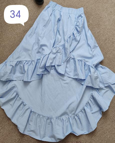 Midi sukňa z volanom, xs