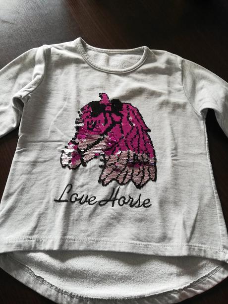 Tričko s dlhým rukávom s premieňacím koňom, 116