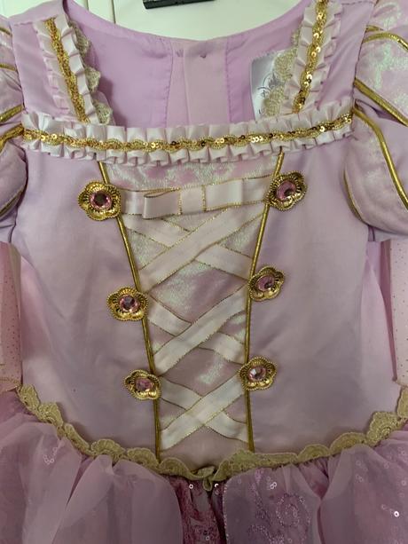 Rapunzel deluxe disney kostým s črievicami a korun, 