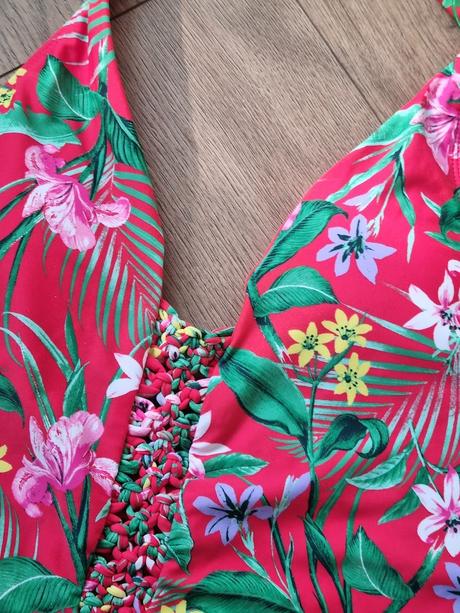 Jahodovočervené celé plavky f&f veľ. 40, f&f,40