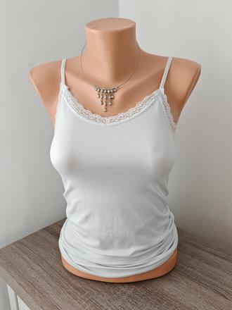 Biele tielko elasticke na xs az m sadne, 