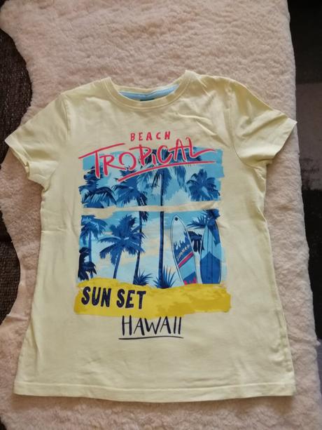 Bavlnené žlté tričko, kids,134