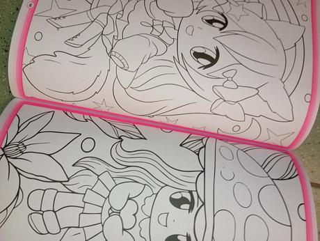 Manga kawaii color omaľovánka s nálepkami, 