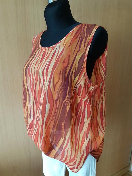 Blúzový ľahký polopriehľadný top na leto vel.xl, xl