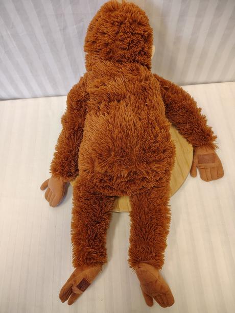 Veľká plyšová hnedá opica orangutan, dlhá 60 cm, 