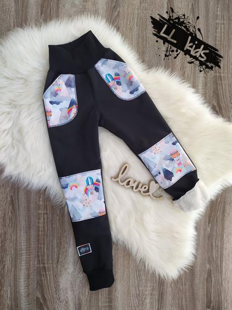 Barančekové softshellove nohavice na zimu, 86 - 128