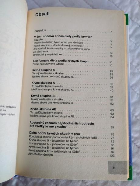 Kniha diéta podľa krvných skupín,
