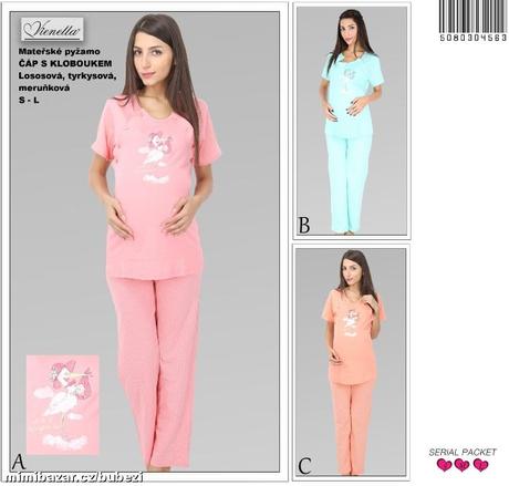 Tehotenské pyžamko, vienetta secret,l / m / s / xl