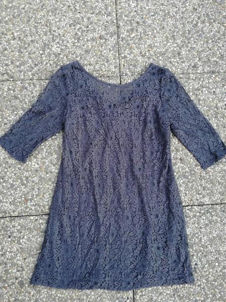 Zľava. elastické šaty f&f s čipkou velk. 42, f&f,42