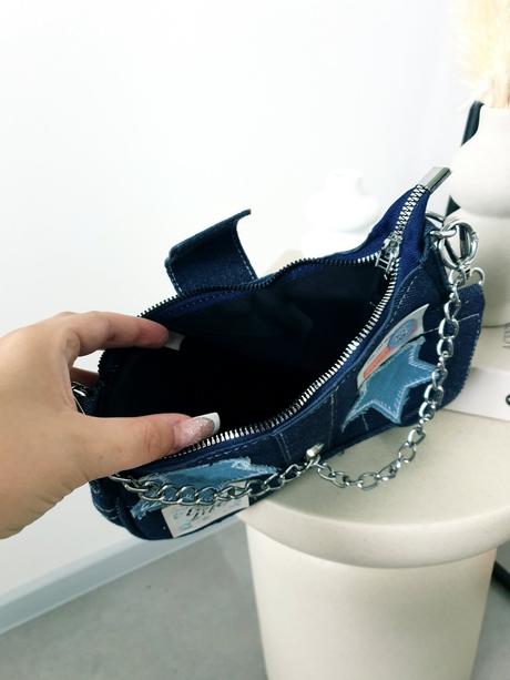 Štýlová denim kabelka,