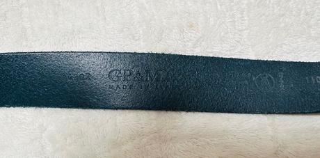 Tmavomodrý kožený taliansky opasok do riflí, 