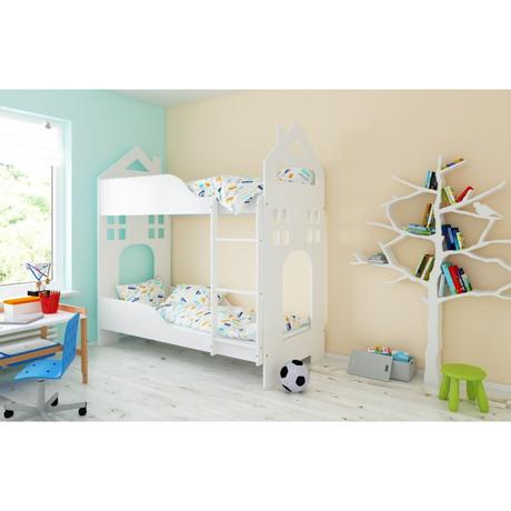 Poschodová posteľ+matrace, šírka (cm): 80,dĺžka (cm): 160